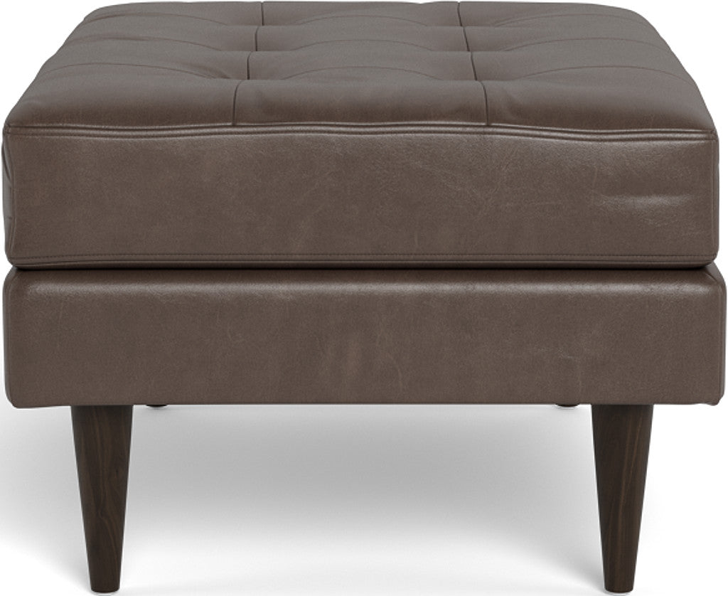 Wallace Leather Ottoman - Hudson Iron