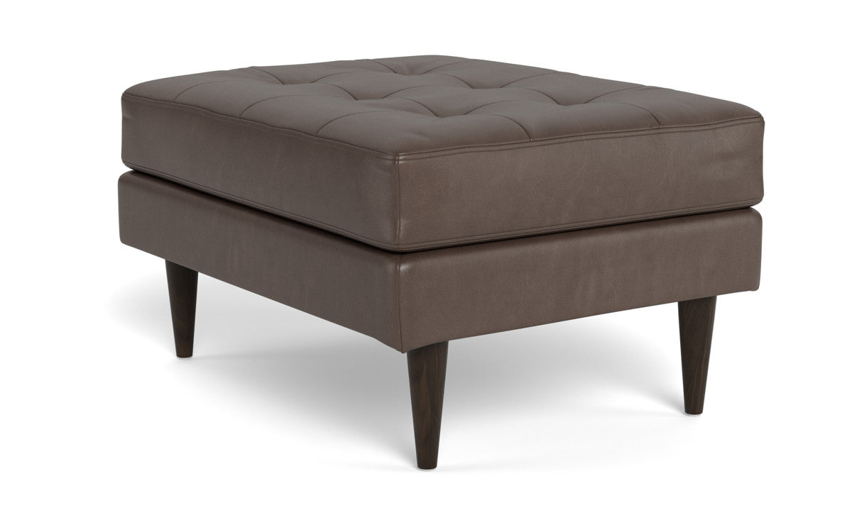 Wallace Leather Ottoman - Hudson Iron
