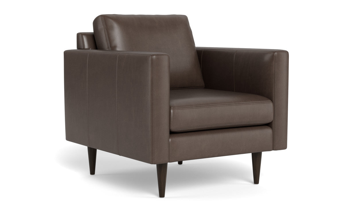 Wallace 34" Leather Untufted Arm Chair - Hudson Iron