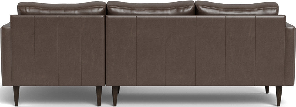 Wallace 98" Leather Untufted Right Chaise Sectional - Hudson Iron