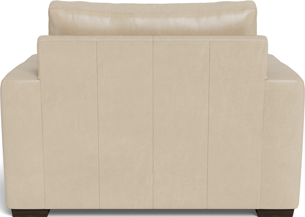 Mas Mesa 52" Deep Leather Arm Chair - Hudson Ivory