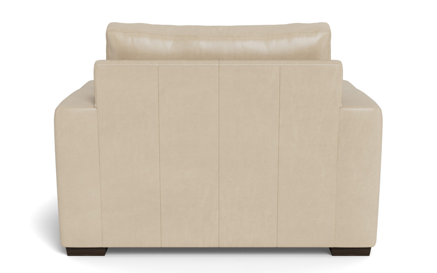 Mesa 52" Leather Arm Chair - Hudson Ivory