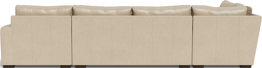 Mas Mesa 162" Deep Leather Corner Sectionals w. Right Chaise - Hudson Ivory