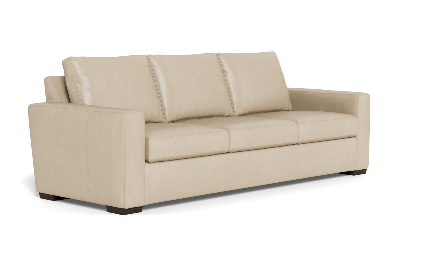 Mesa 101" Leather Estate Sofa - Hudson Ivory