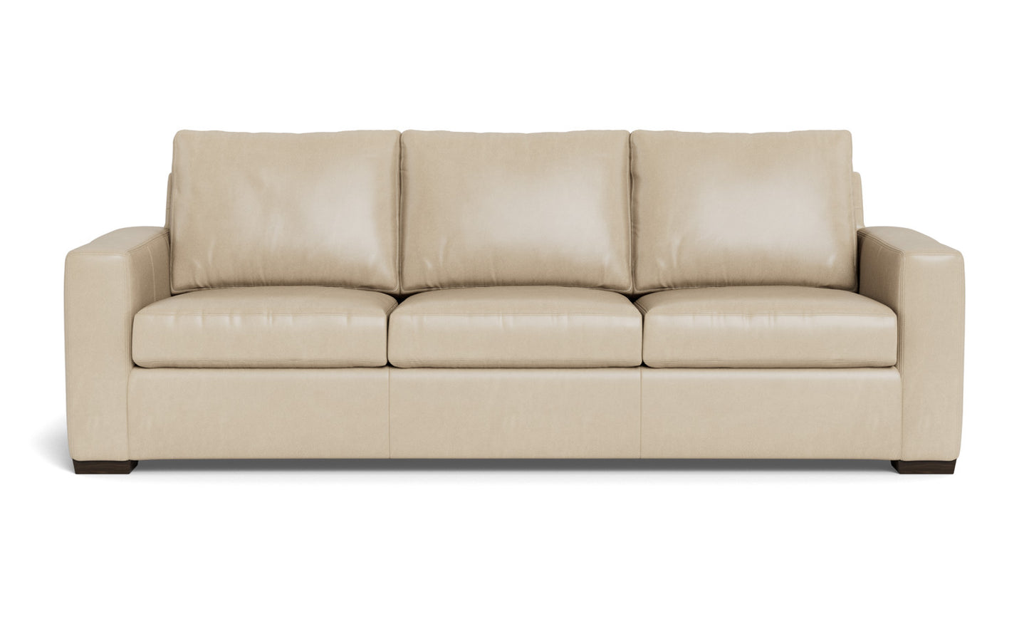 Mesa 101" Leather Estate Sofa - Hudson Ivory