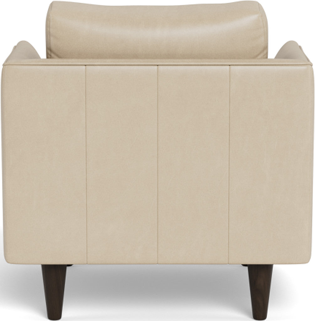Rainey 35" Leather Arm Chair - Hudson Ivory