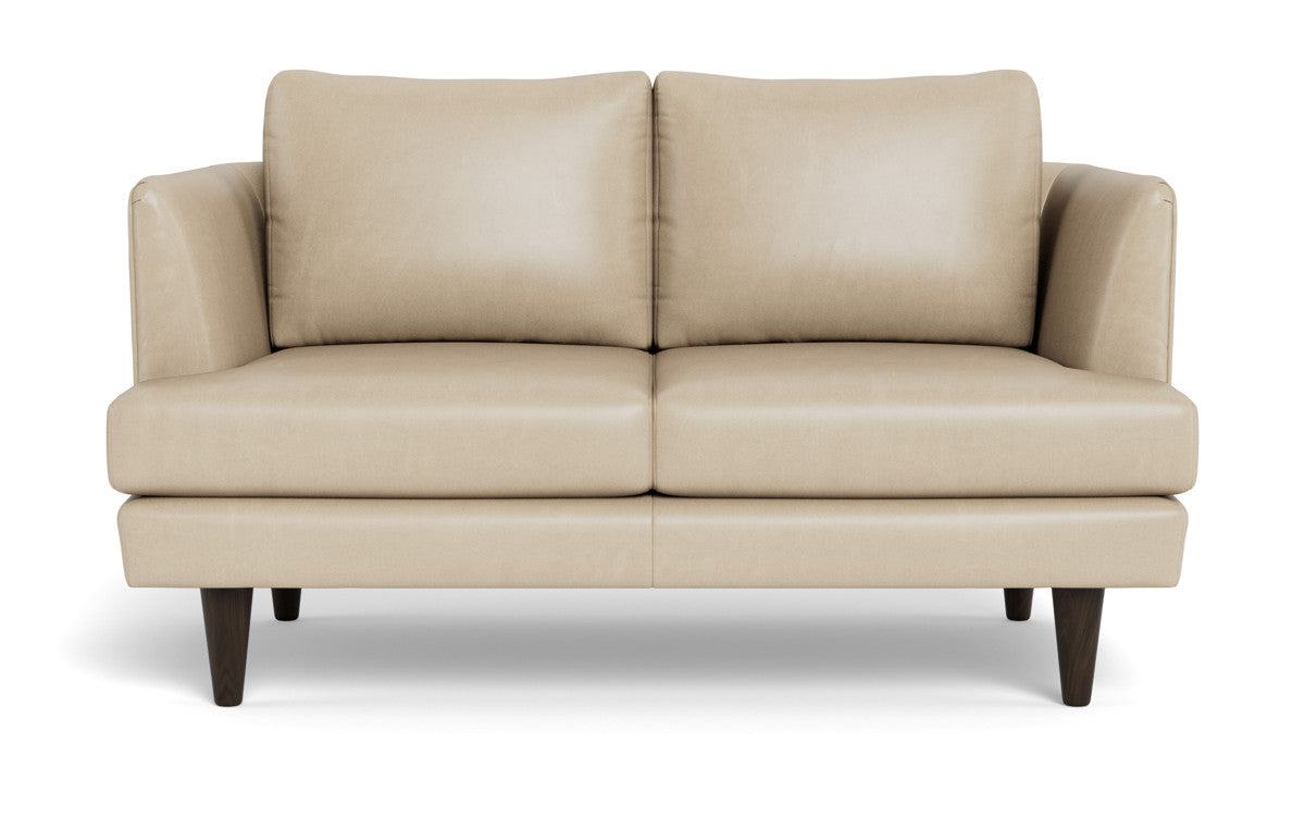 Rainey 59" Leather Loveseat - Hudson Ivory