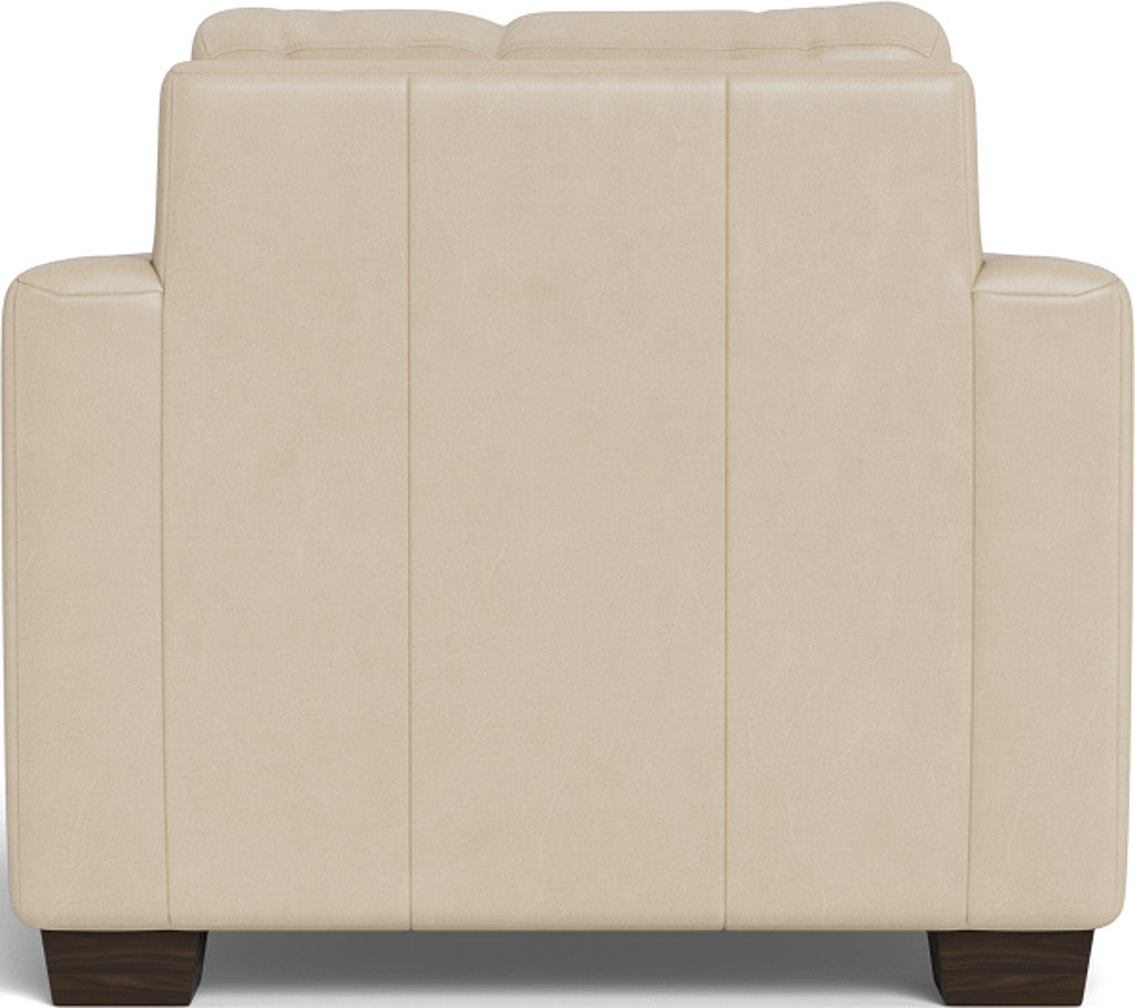 Track 36" Leather Arm Chair - Hudson Ivory