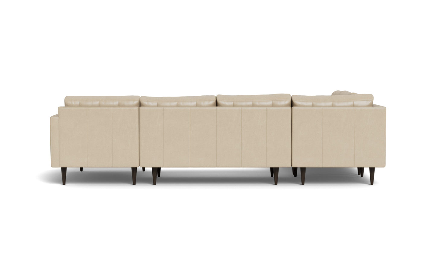Wallace 131" Leather Corner Sectionals w. Right Chaise - Hudson Ivory