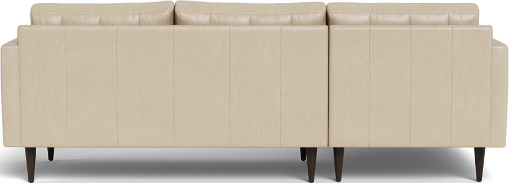 Wallace 98" Leather Left Chaise Sectional - Hudson Ivory