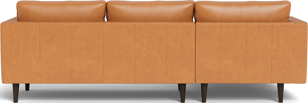 Ladybird 102" Leather Left Chaise Sectional - Hudson Lager