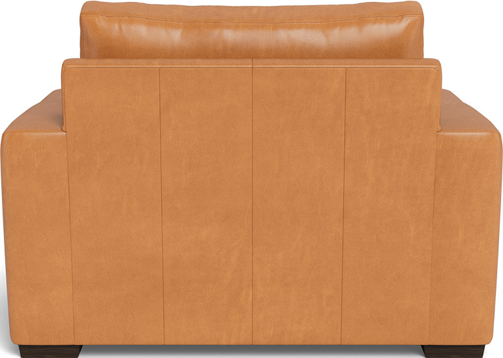 Mas Mesa 52" Deep Leather Arm Chair - Hudson Lager