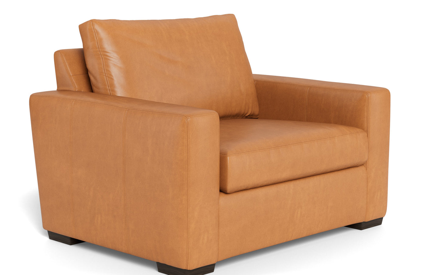 Mesa 52" Leather Arm Chair - Hudson Lager