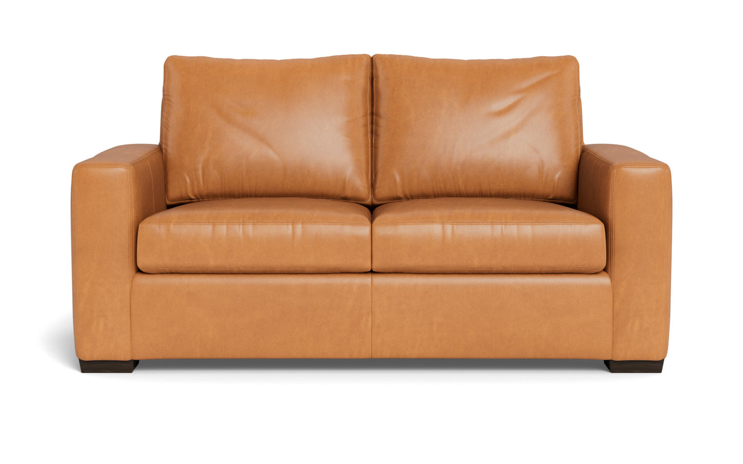 Mesa 72" Leather Loveseat - Hudson Lager