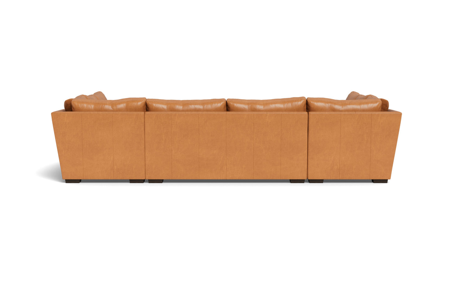 Mesa 154" Leather Condo U Sectional - Hudson Lager