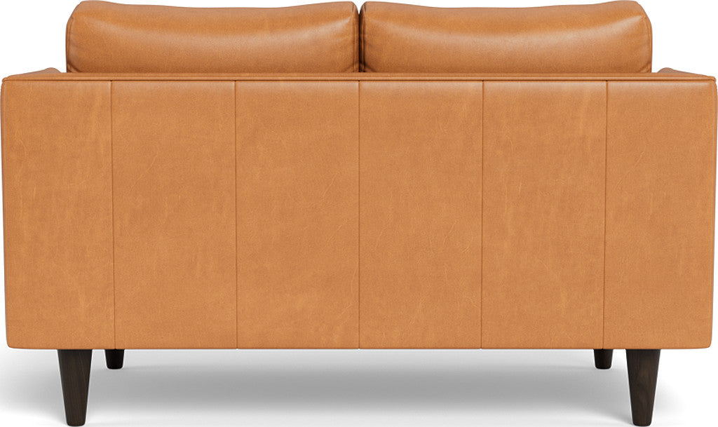Rainey 59" Leather Loveseat - Hudson Lager