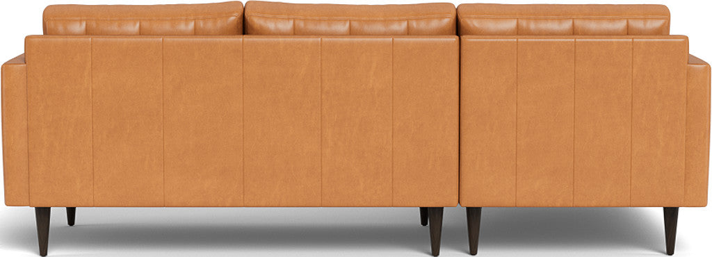 Wallace 98" Leather Left Chaise Sectional - Hudson Lager