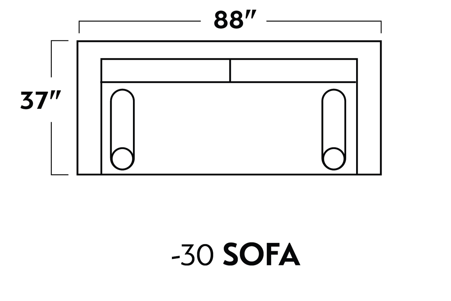 Ladybird 88" Sofa -