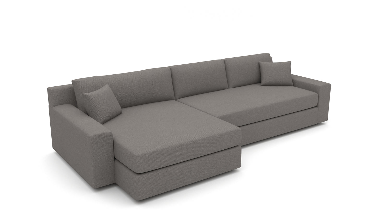 Lago Vista 142" Large Laf Chaise Sectional - Peyton Slate