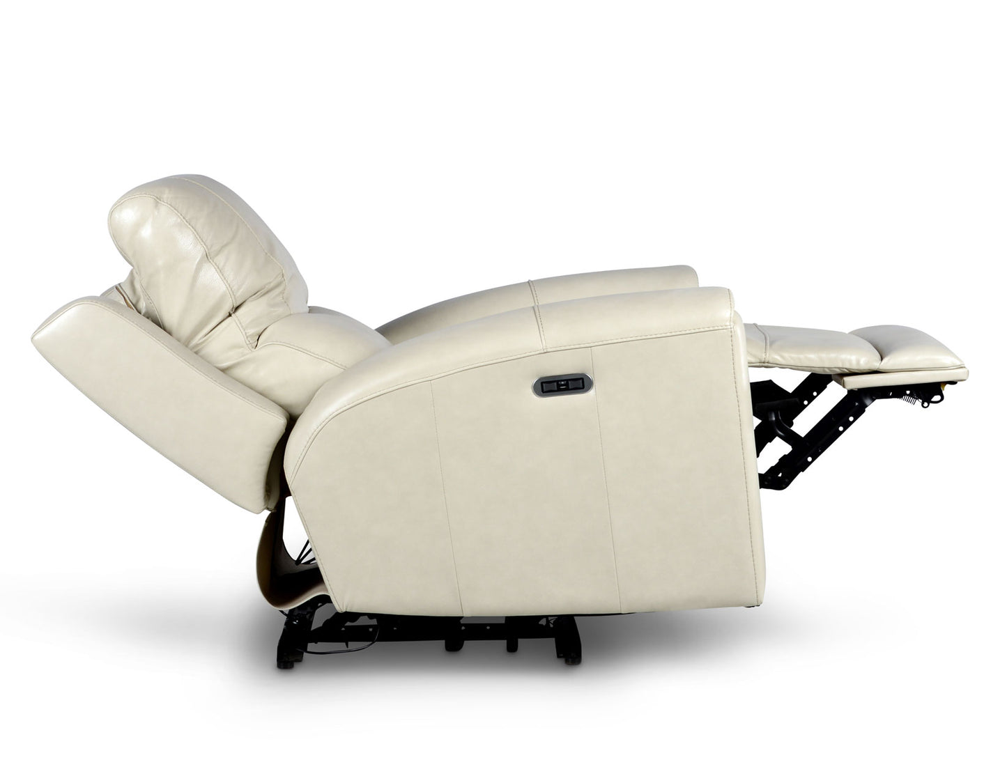 Laura Ivory Leather Power Recliner -