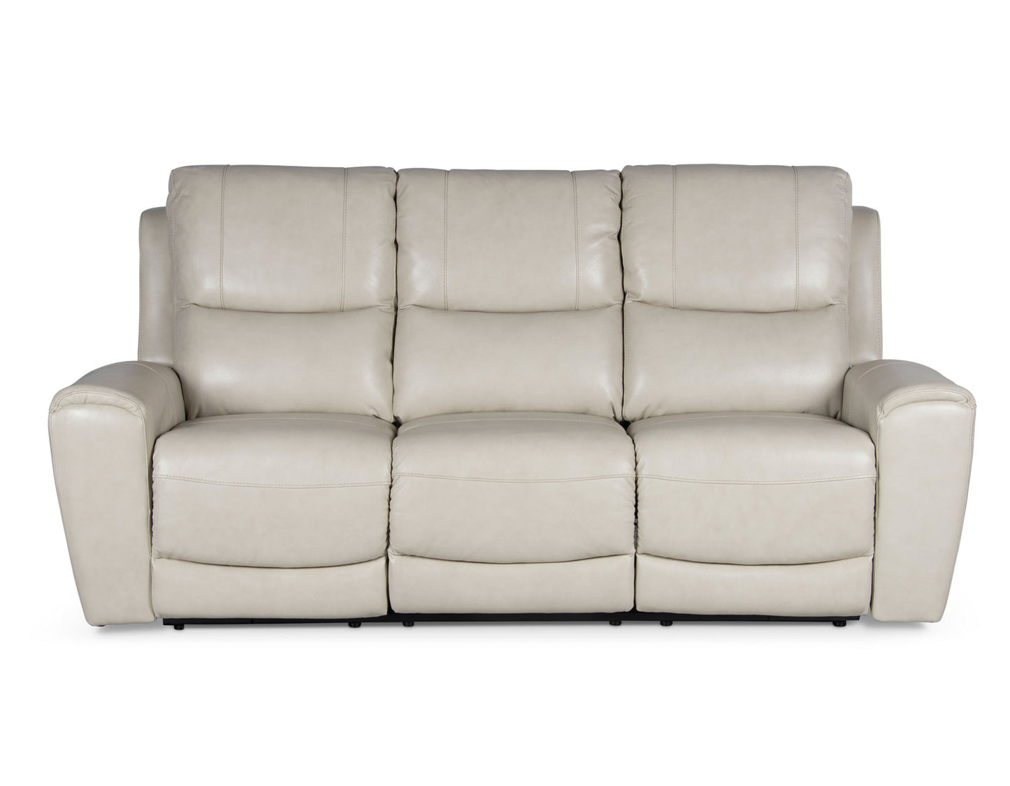 Laura Ivory Leather Power Reclining Sofa -