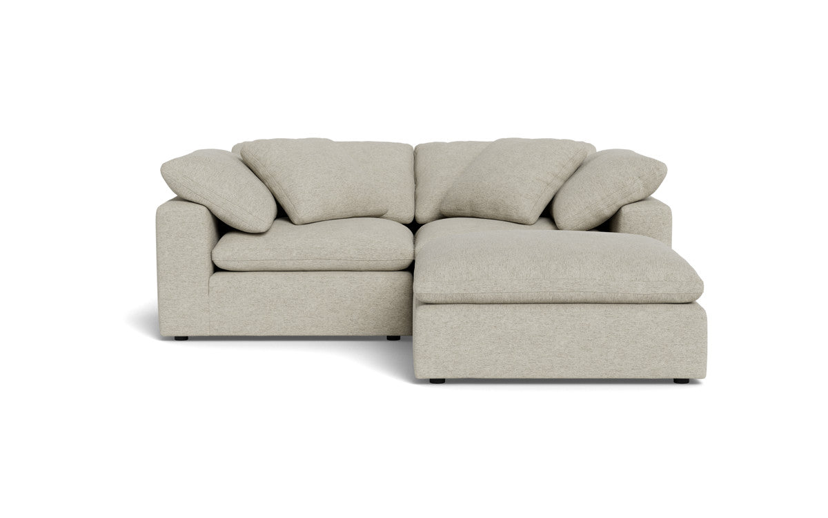 Fluffy 89" 2 Piece Sofa w/Otto - Merit Dove