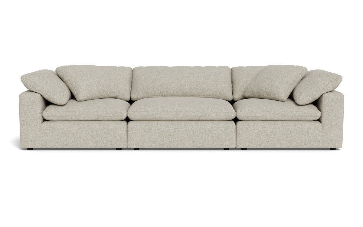 Fluffy 133.5" 3pc Sofa - Merit Dove