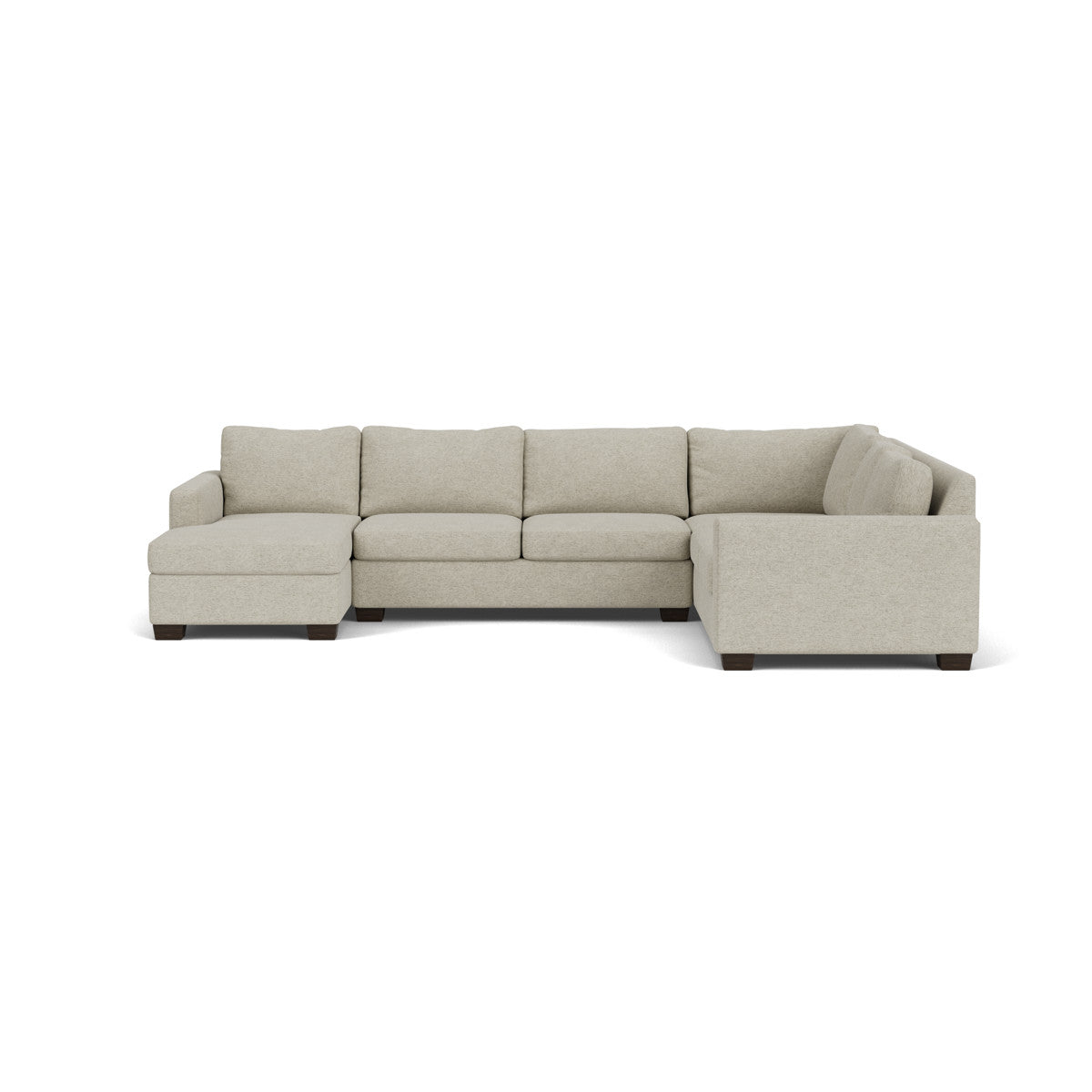 Track 141" Corner Sectionals W. Full Sleeper & Left Chaise - Merit Dove