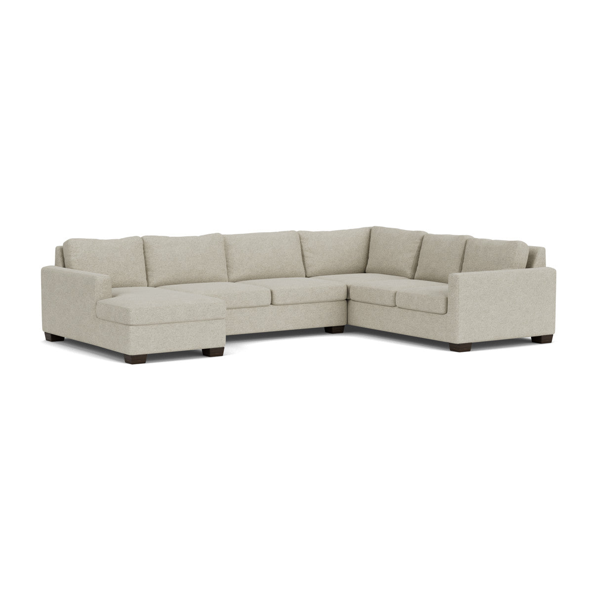Track 141" Corner Sectionals W. Full Sleeper & Left Chaise - Merit Dove