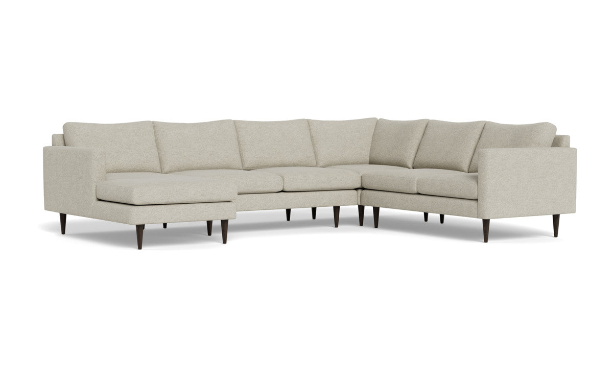 Wallace 130" Untufted Corner Sectionals w. Left Chaise - Merit Dove