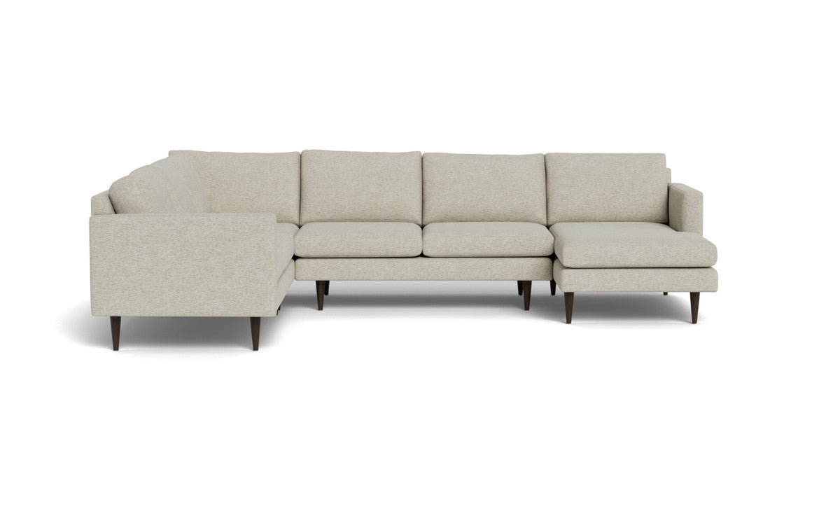 Wallace 130" Untufted Corner Sectionals w. Right Chaise - Merit Dove