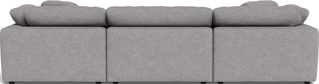 Fluffy 133.5" 3pc Sofa - Merit Graystone