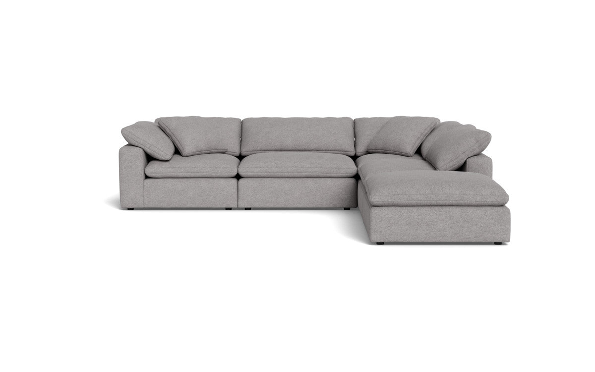 Fluffy 133.5" 4 Piece Sectional w/Otto - Merit Graystone