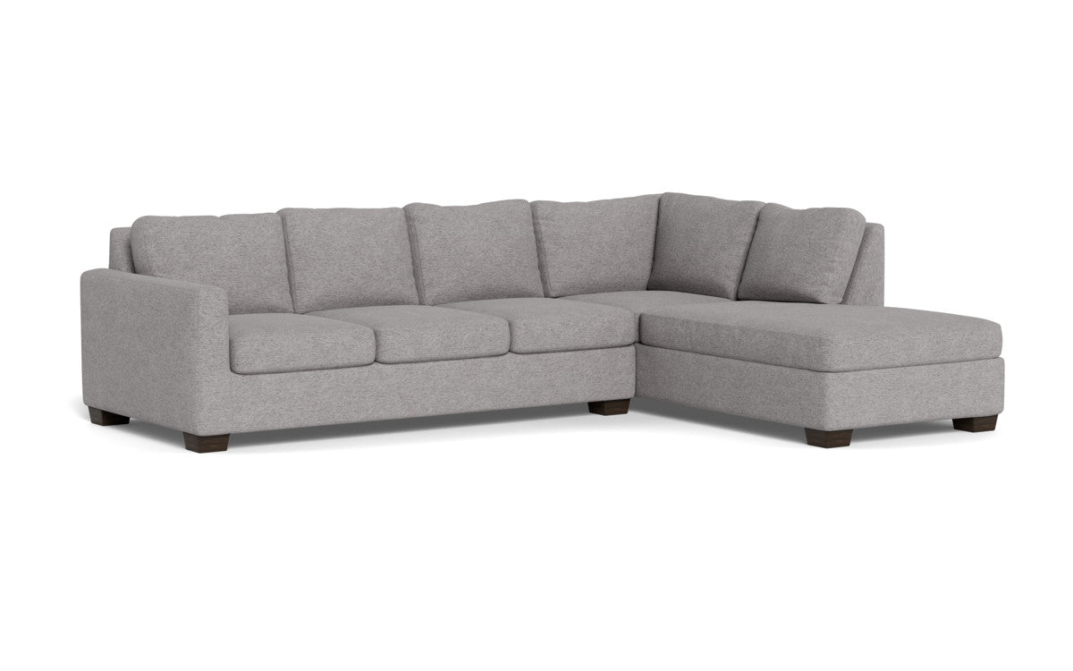 Track 121" Right Chaise Sectional - Merit Graystone