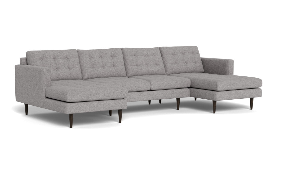 Wallace 126" Double Chaise U Sectional - Merit Graystone
