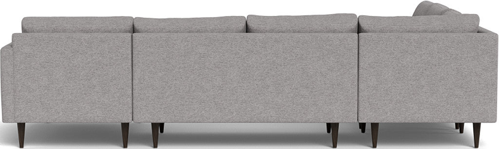 Wallace 130" Untufted Corner Sectionals w. Right Chaise - Merit Graystone