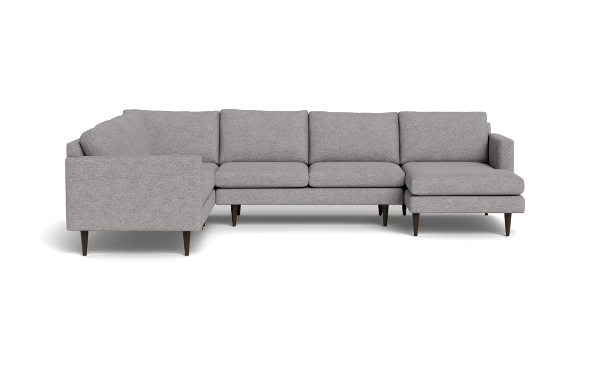 Wallace 130" Untufted Corner Sectionals w. Right Chaise - Merit Graystone