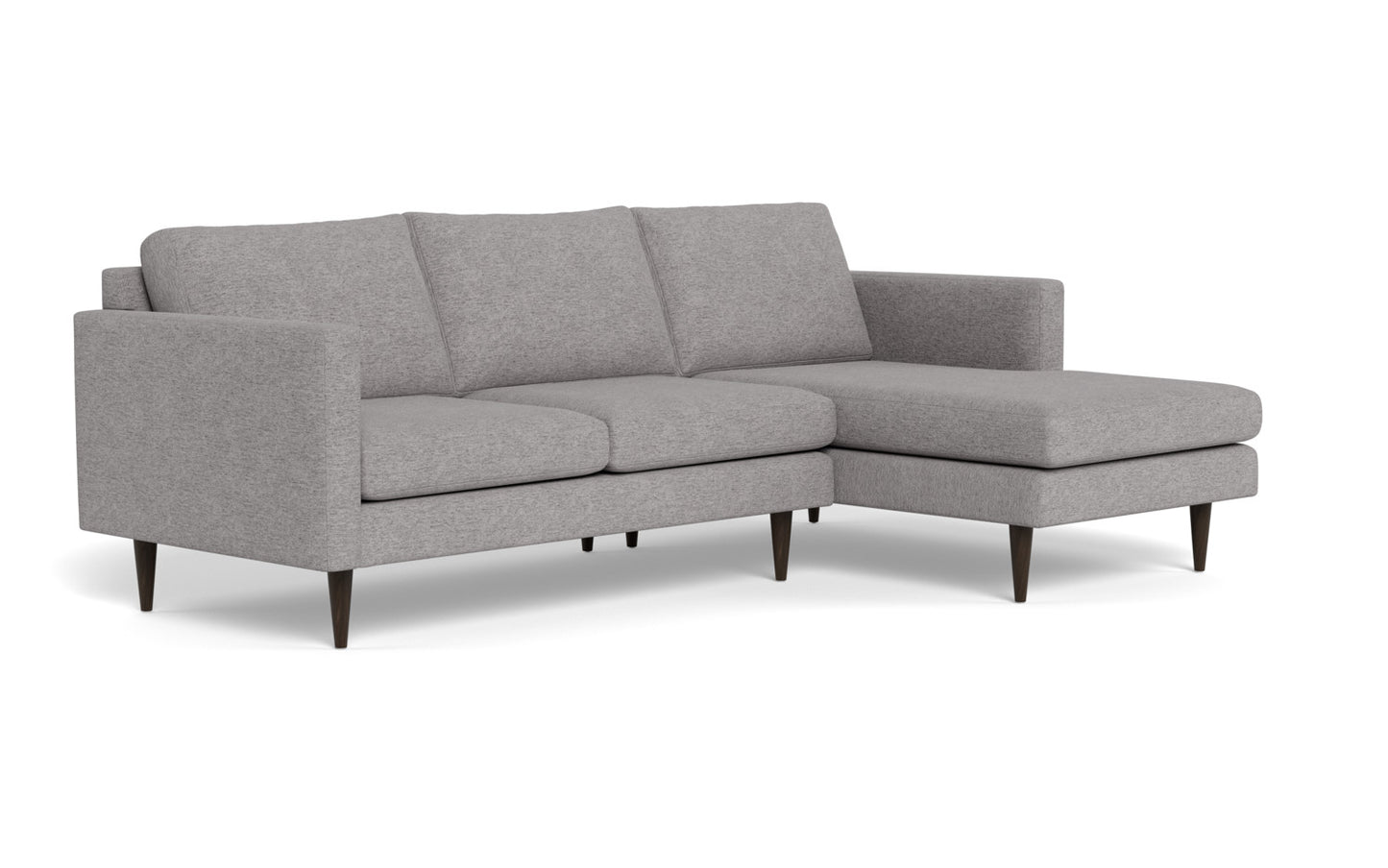 Wallace 98" Untufted Right Chaise Sectional - Merit Graystone