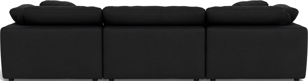 Fluffy 133.5" 3pc Sofa - Merit Onyx