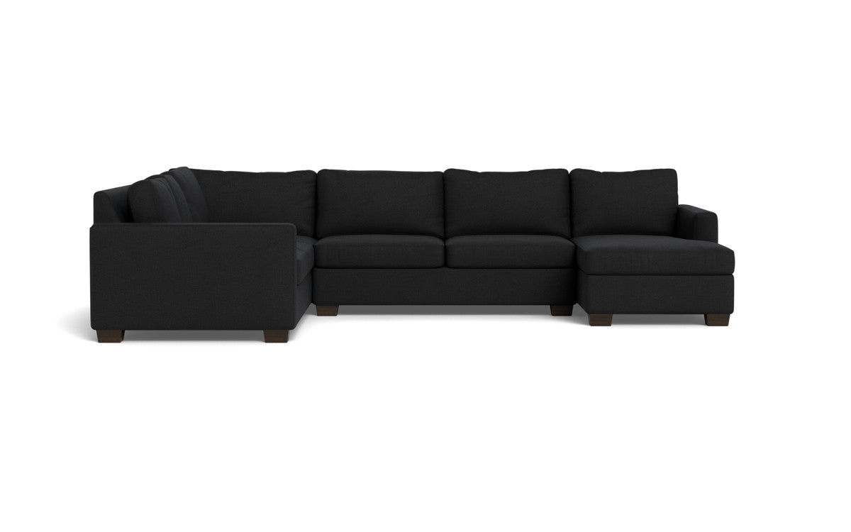 Track 141" Corner Sectionals w. Right Chaise - Merit Onyx