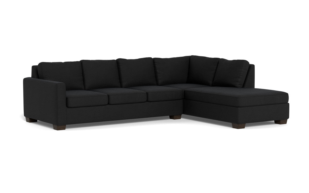 Track 121" Right Chaise Sectional - Merit Onyx