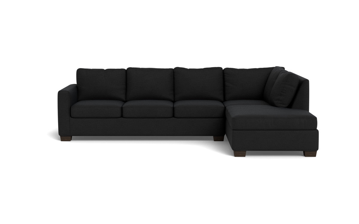 Track 121" Right Chaise Sectional - Merit Onyx