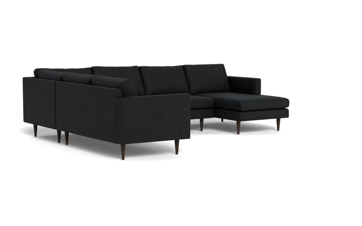 Wallace 130" Untufted Corner Sectionals w. Right Chaise - Merit Graystone