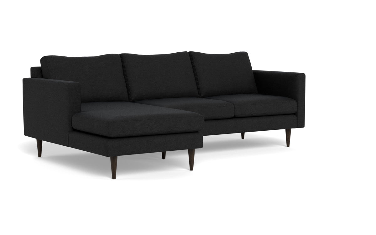 Wallace 98" Untufted Left Chaise Sectional - Merit Onyx
