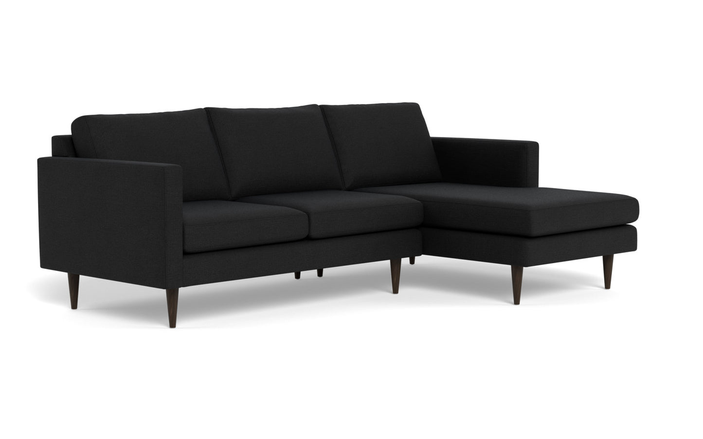 Wallace 98" Untufted Right Chaise Sectional - Merit Onyx