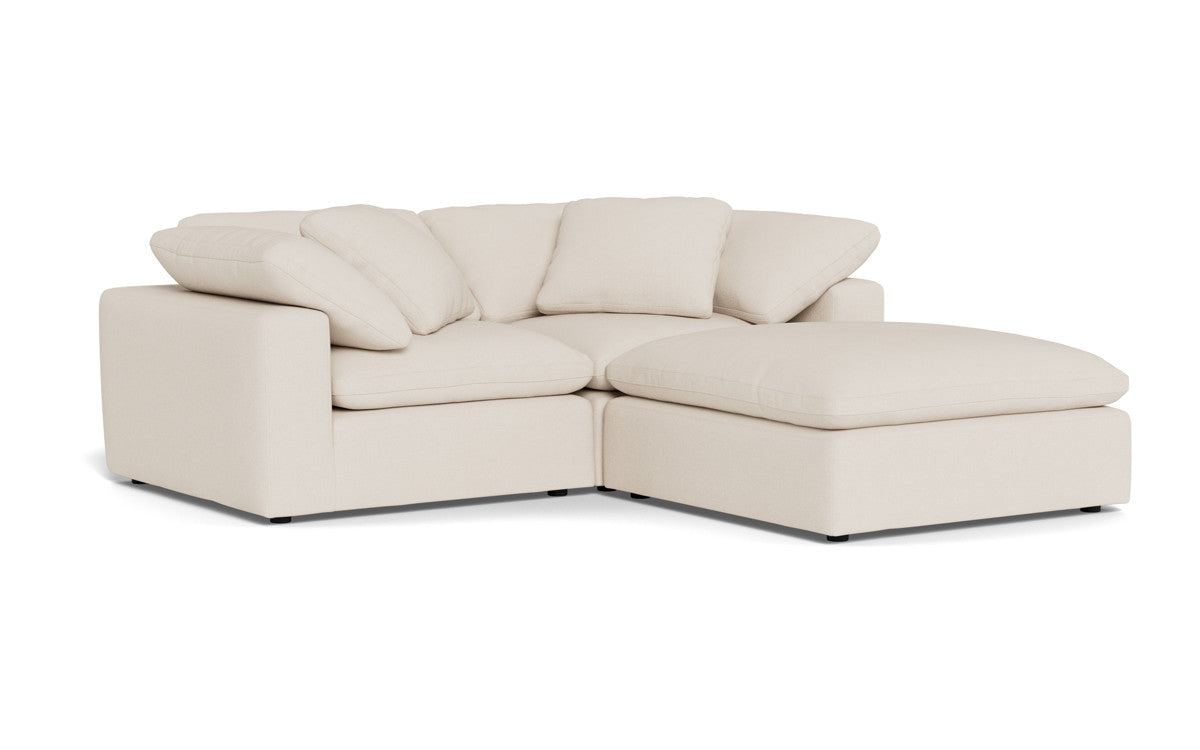 Fluffy 89" 2 Piece Sofa w/Otto - Merit Snow
