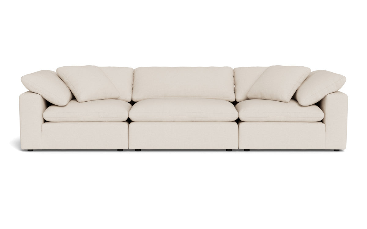 Fluffy 133.5" 3pc Sofa - Merit Snow