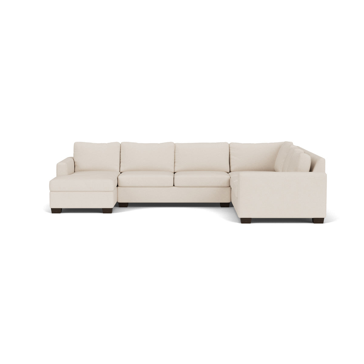 Track 141" Corner Sectionals W. Full Sleeper & Left Chaise - Merit Snow