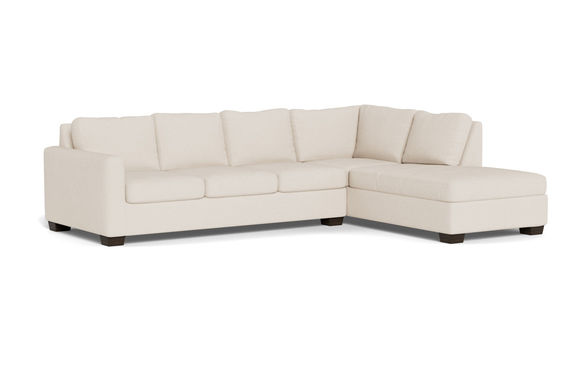 Track 121" Right Chaise Sectional - Merit Snow
