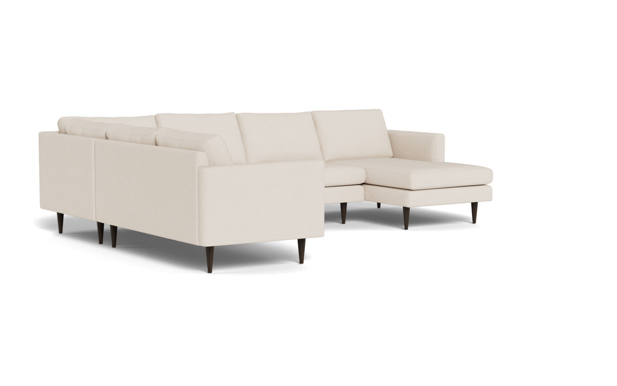Wallace 130" Untufted Corner Sectionals w. Right Chaise - Merit Snow